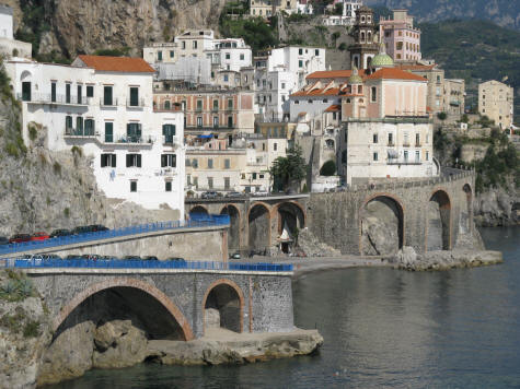 Sea Wall in Amalfi Italy